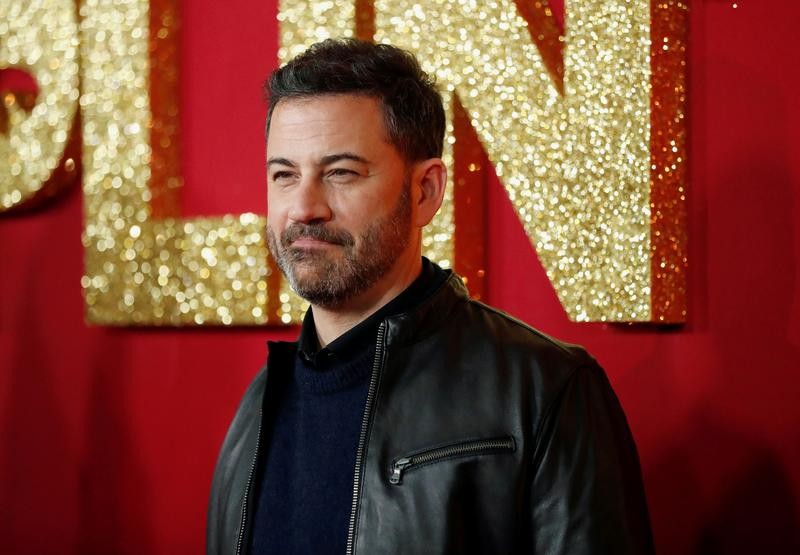 FILE PHOTO: Television host Jimmy Kimmel poses at a premiere for the movie Dumplin' in Los Angeles, California, U.S., December 6, 2018. REUTERS/Mario Anzuoni/File Photo